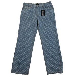 Boohoo Man Distressed Pull Texture Skate Jeans Men's 36x32 NEW Relaxed Fit NWT